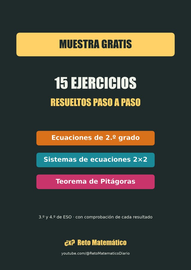 Portada de la muestra gratis: 15 ejercicios resueltos